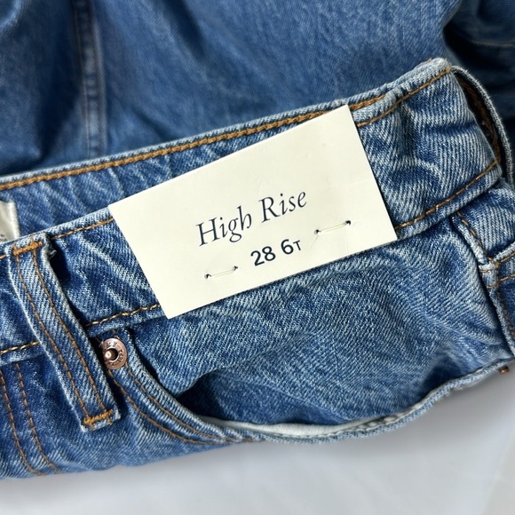 Abercrombie & Fitch Denim Midi Skirt Medium Marble Wash 6T NWT - Picture 5 of 6